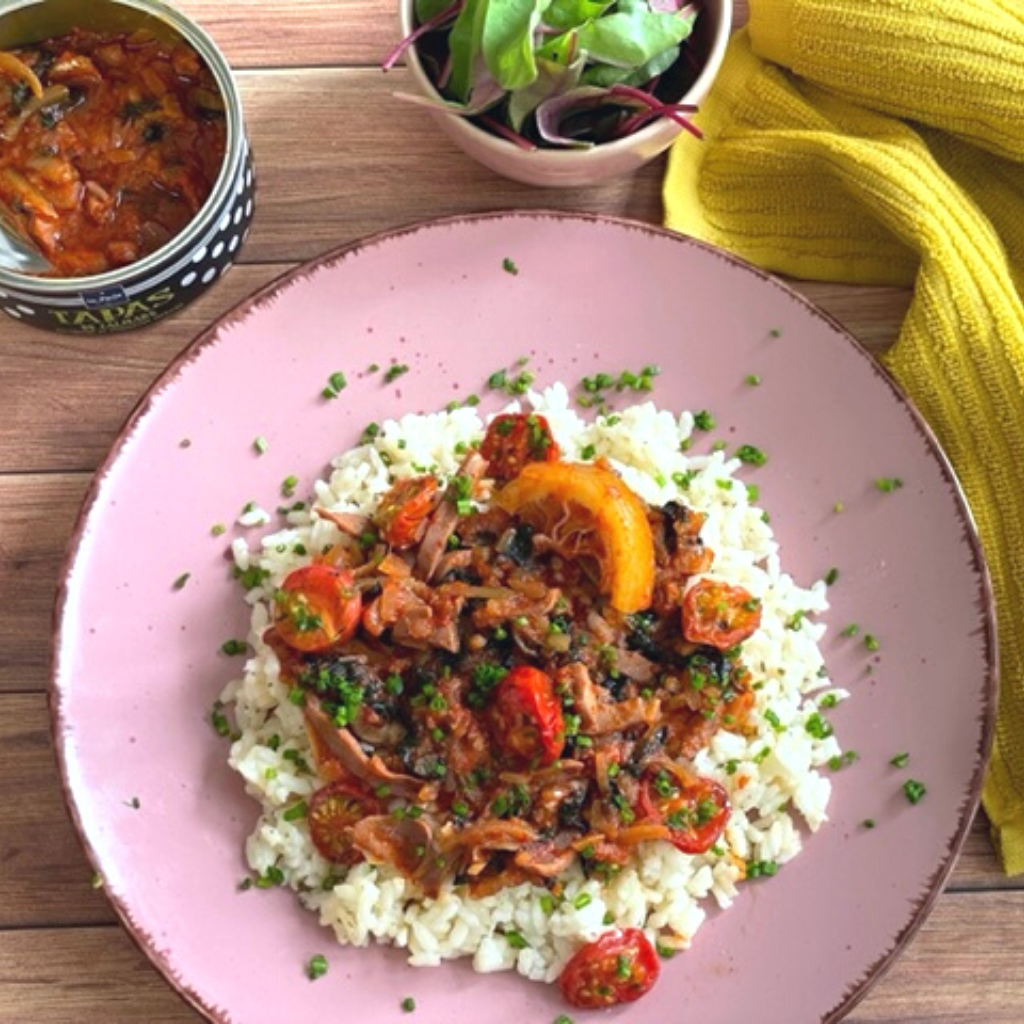 Risotto mit Meeresfrüchten &amp;quot;Kalmare mit Pimientos&amp;quot; – Sardinen.Bar