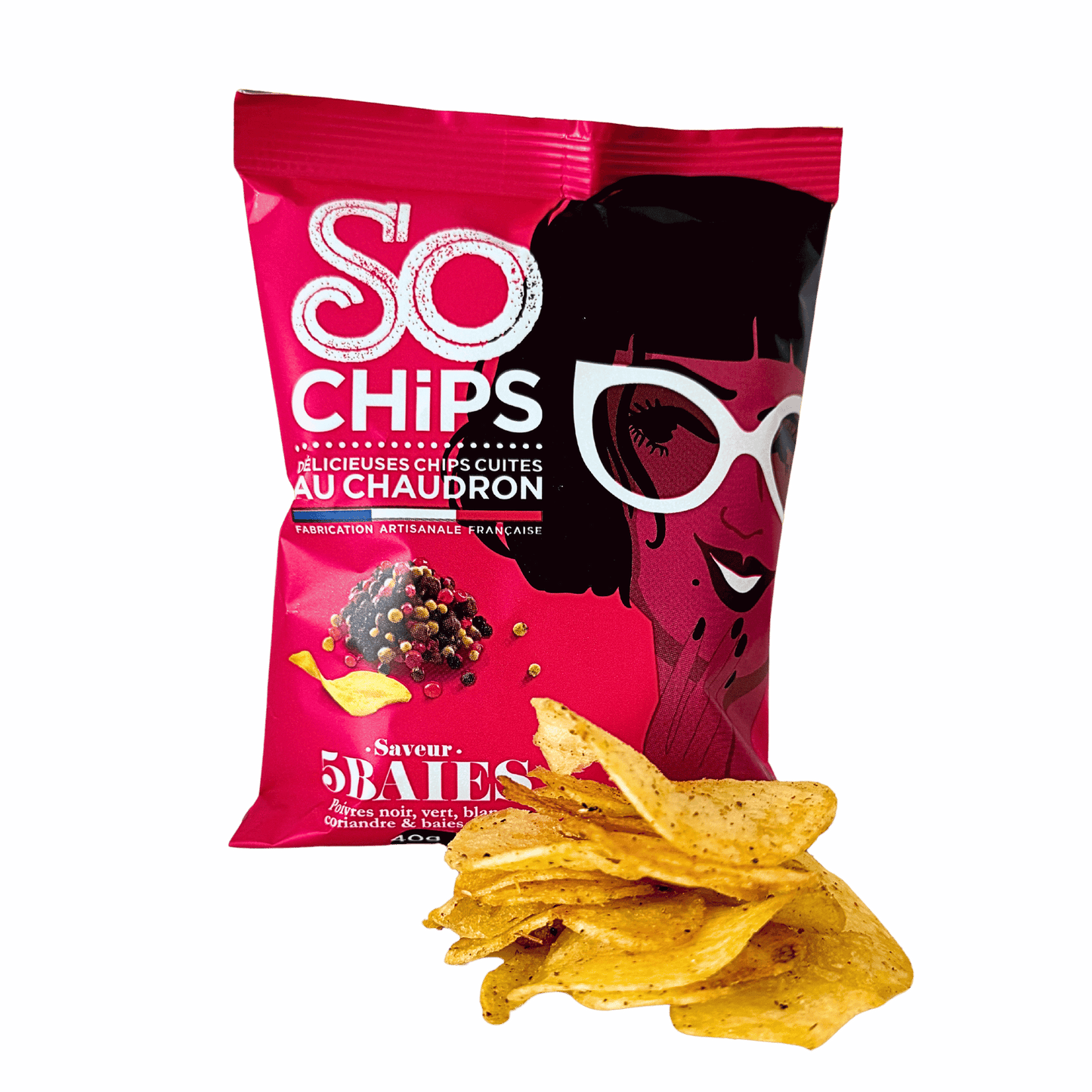 Chips 40g | Pfeffer und Beeren | SO CHIPS | Frankreich